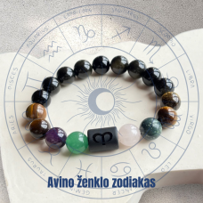 Natūralių mineralų apyrankė avino zodiako ženklo atstovui