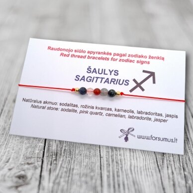 Red thread bracelet for Sagittarius zodiac sign