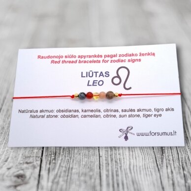 Red thread bracelet for Leo zodiac sign 7