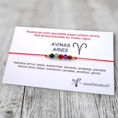 Red thread bracelet for Aries zodiac sign